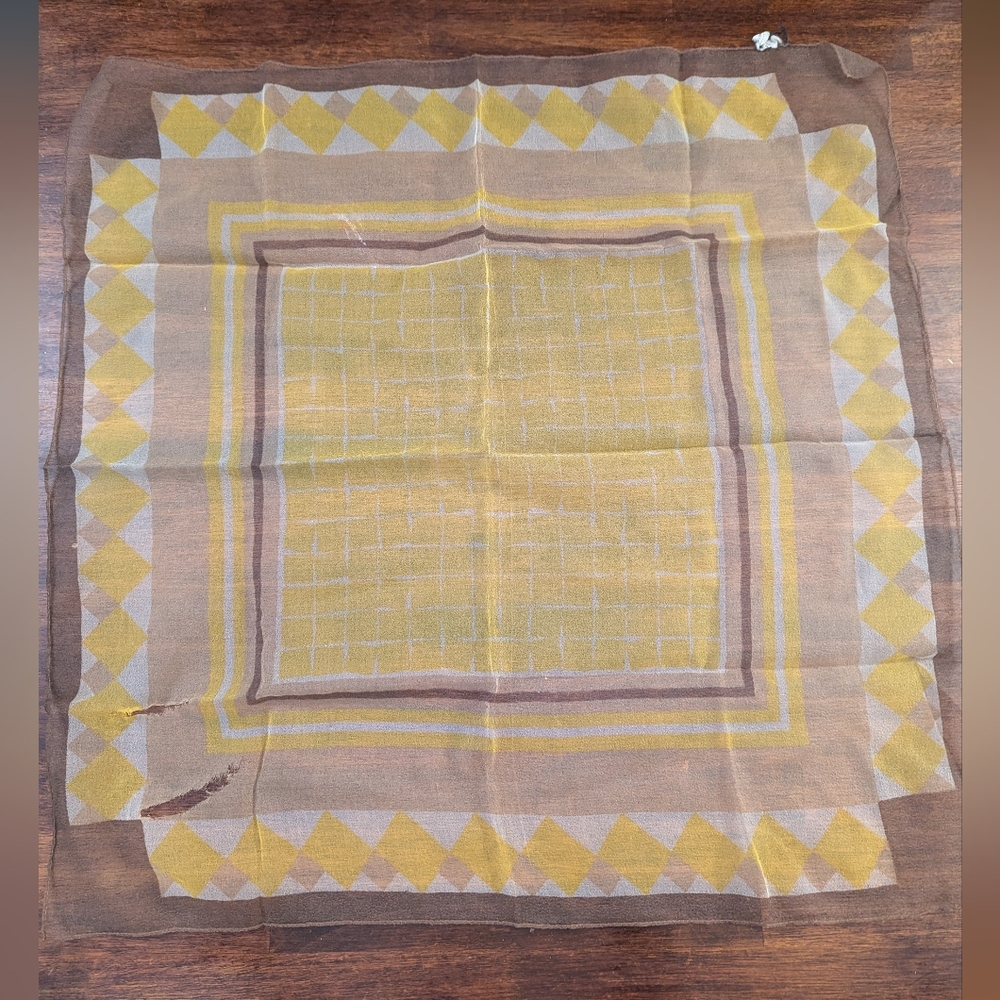 Geometric Patterned Vintage Scarf